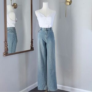 90s Lauren Ralph Lauren Wide Leg Jeans 10 High Rise Coastal Grandma Minimalist